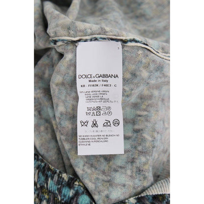 Dolce & Gabbana Blue Wool Sweater Sleeveless Pullover