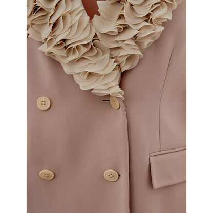 Lardini Gray Polyester Coat Lardini