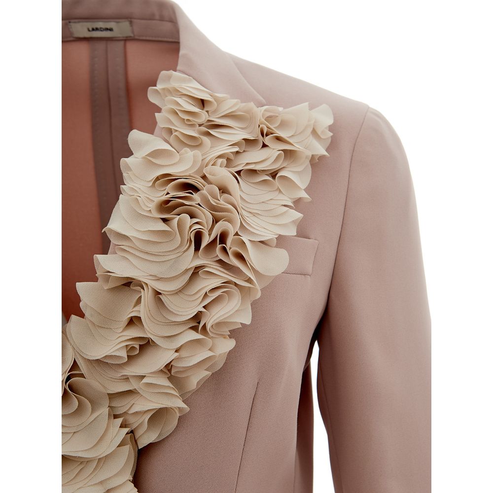 Lardini Gray Polyester Coat Lardini