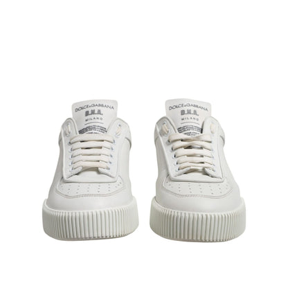 Dolce & Gabbana White Miami Leather Low Top Men Sneakers Shoes