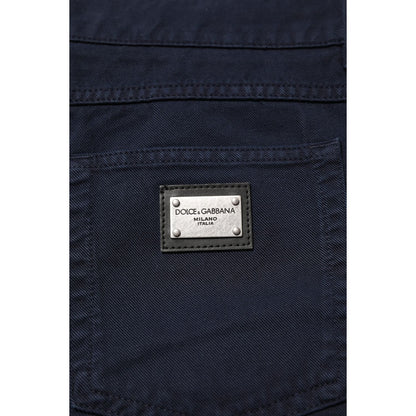 Dolce & Gabbana Black Cotton Tapered Denim Jeans