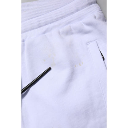 Dolce & Gabbana White Cotton Drawstring Jogger Pants