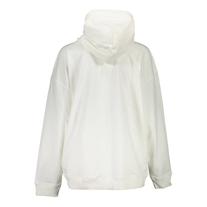 Tommy Hilfiger Bianco Cotton Women Sweatshirt with Hood