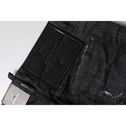 Dsquared² Black Cotton Low Waist Skinny Denim Jeans Dsquared²