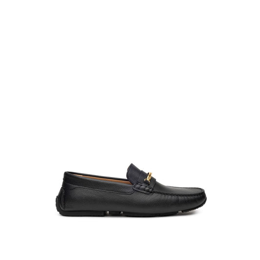 Bally Black Leather Moccassin Bally