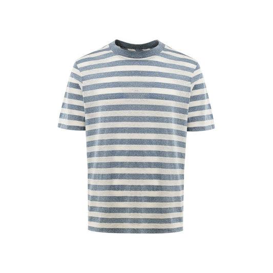 Gran Sasso Blue Cotton T-Shirt 1728,67397976224,Blue,Clothing,Dresses - Women - Clothing,Gran Sasso,IT50 | L,Men,New with tags,T-Shirts - Clothing,T-Shirts - T-Shirts - Clothing,Women - Clothing