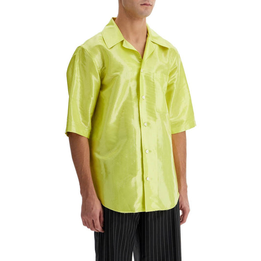 Alexander Mcqueen short-sleeved canvas tarp shirt. Shirts Alexander Mcqueen Dark Khaki