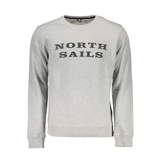 North Sails Grigio Cotton Men Sweatshirt