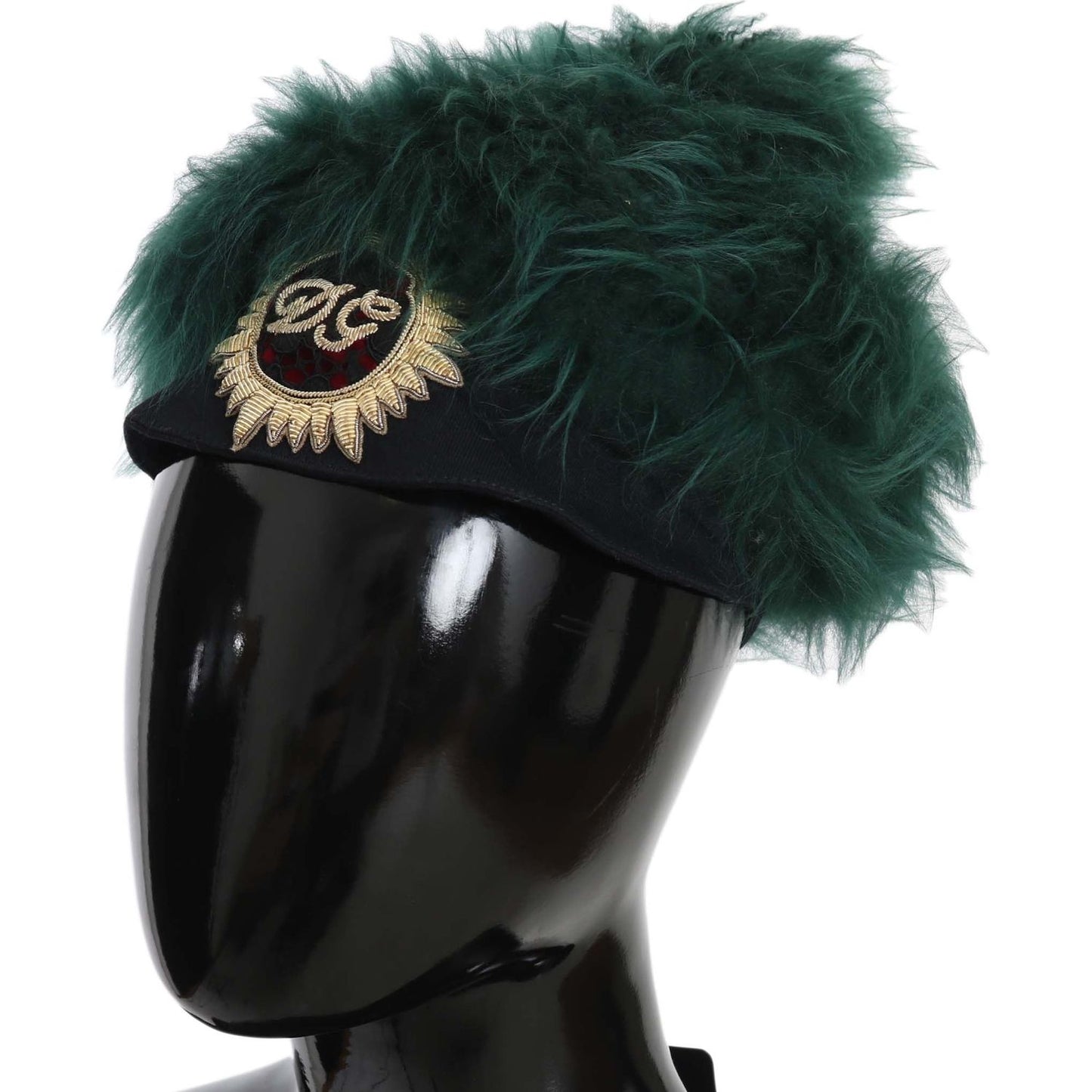 Elegant Emerald Cashmere Cloche Cap