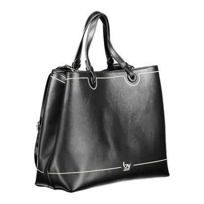 BYBLOS Black Polyurethane Women Handbag