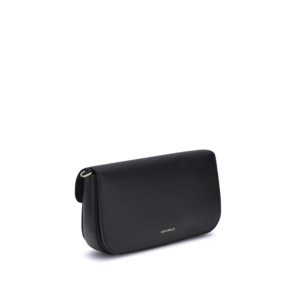 Coccinelle Black Calf Leather Bos Taurus Shoulder Bag Coccinelle