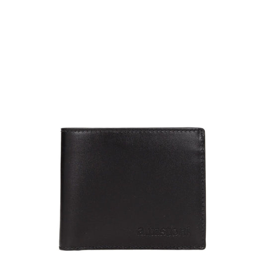 Testoni Black Leather Wallet