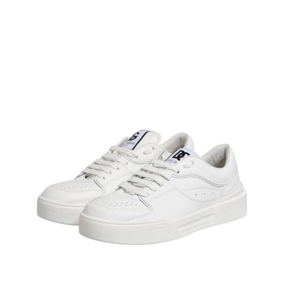 Dolce & Gabbana White Miami Leather Low Top Sneakers Shoes