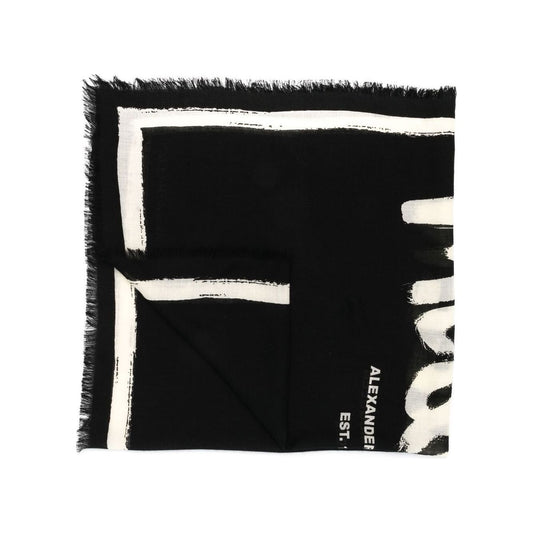 Alexander Mcqueen Alexander McQueen Scarfs Black Scarves Hats & Gloves Alexander Mcqueen