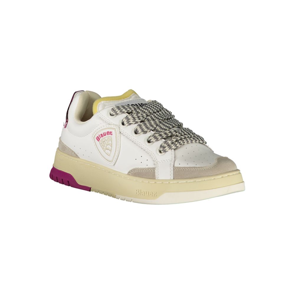 Blauer White Polyurethane Women Sneaker 1728,67403481248,Blauer,EU36/US6,EU37/US7,EU38/US8,EU39/US9,EU40/US10,EU41/US11,Low Tops - Sneakers - Shoes,New with tags,Shoes,Sneakers - Shoes,White,Women
