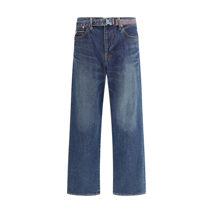 Sacai Blue Cotton Jeans Denim Sacai