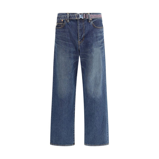 Sacai Blue Cotton Jeans Denim