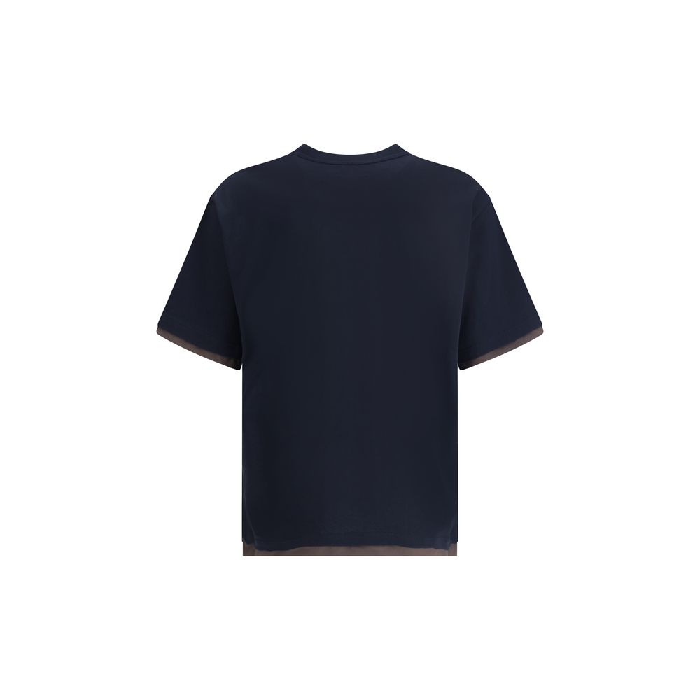 Sacai Black Cotton T-Shirt Sacai
