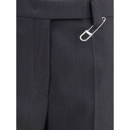 Prada Gray Fleece Wool Dress Pants