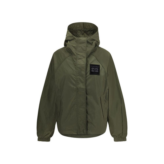 Ganni Bicolor Nylon Shell Jacket 1728,72470364320,Bicolor,Clothing,Ganni,Jackets & Coats - Clothing,L/XL,New with tags,S-M,Shell Jackets - Jackets & Coats - Clothing,Women