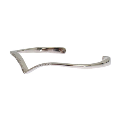 Nialaya Skyfall CZ 925 Silver Bangle Bracelet