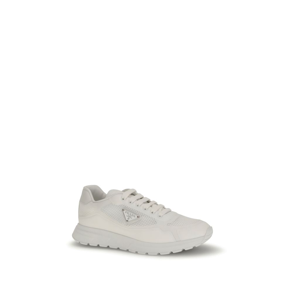 Prada White Rubber Athletic Sneakers