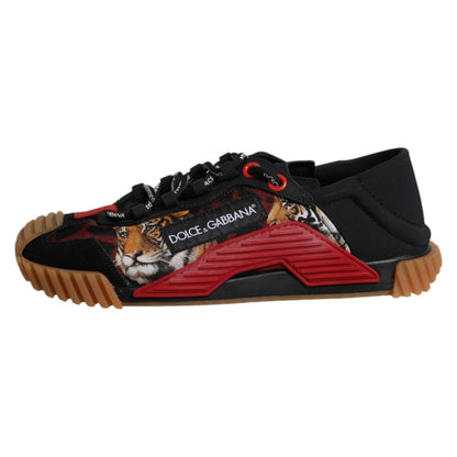 Dolce & Gabbana Black Logo Low Top NS1 Men Sneakers