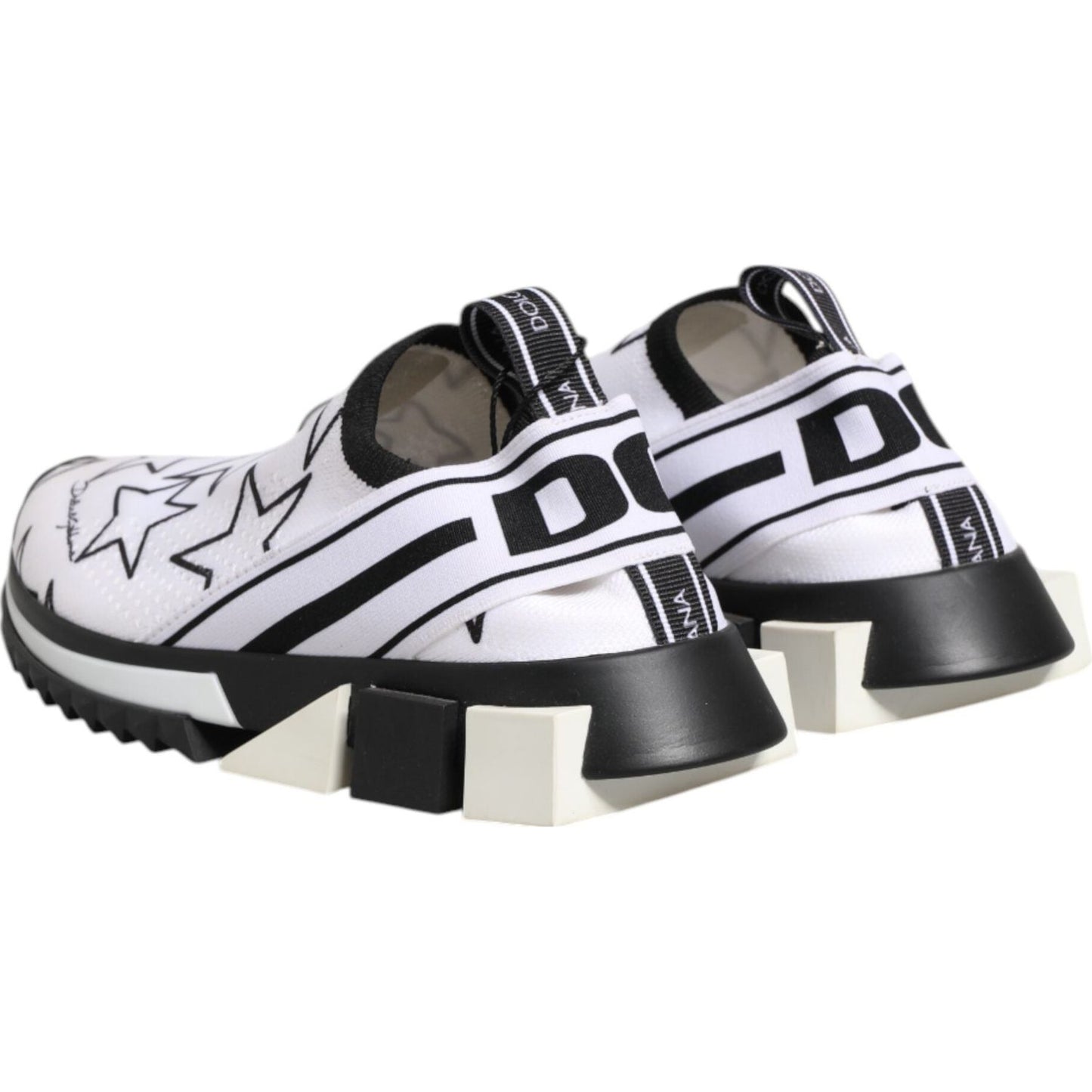 Dolce & Gabbana White Stars Sorrento Low Top Sneakers Shoes