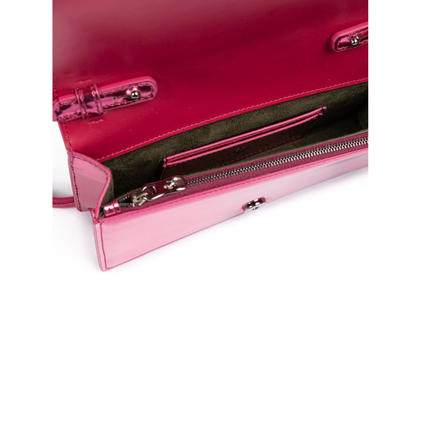 Ferrari Metal Pink GT patent leather bag with chain Ferrari