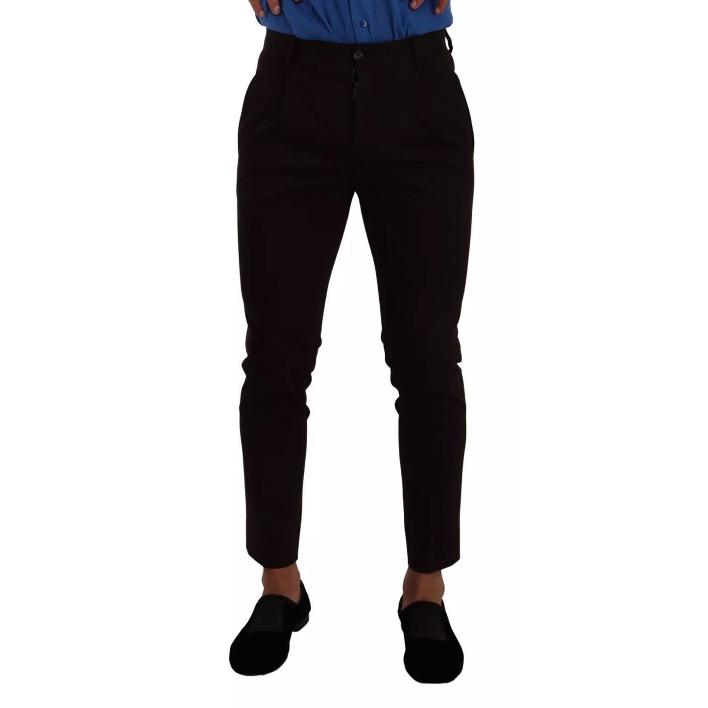 Dolce & Gabbana Bordeaux Cotton Stretch Skinny Trouser