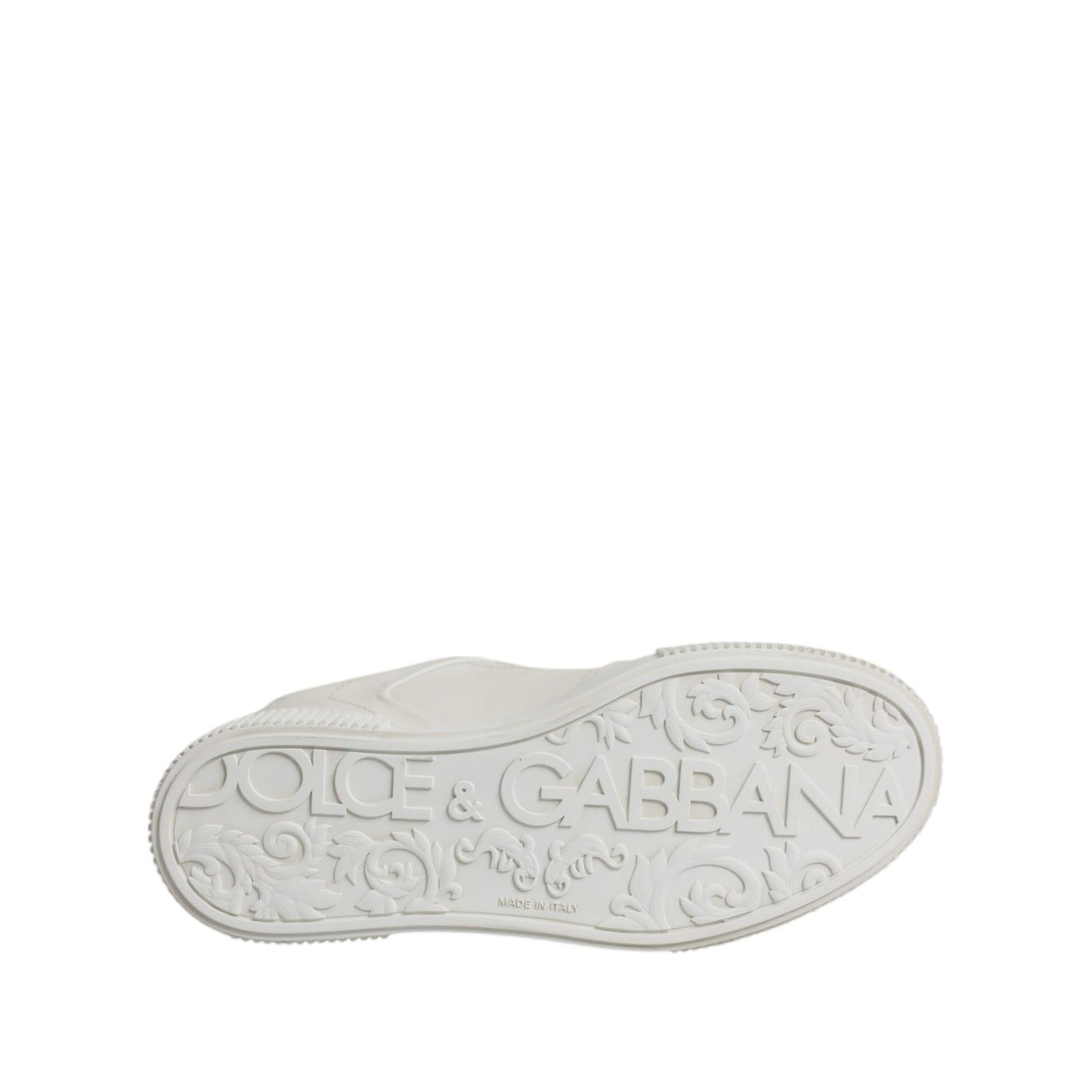 Dolce & Gabbana White Miami Leather Low Top Sneakers Shoes