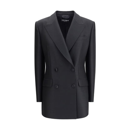 Dolce & Gabbana Black Fleece Wool Blazer
