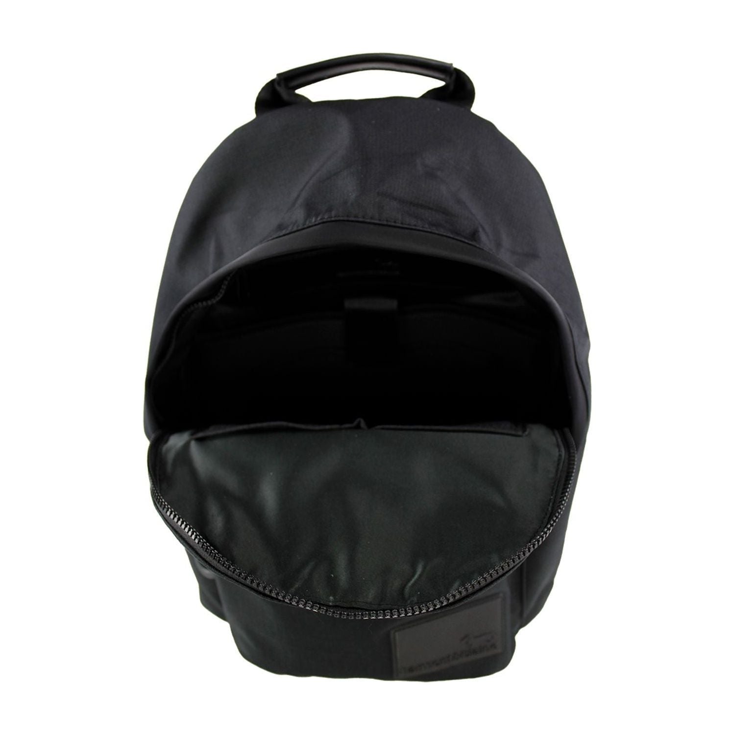 Front view with bag zipped and handles upright.