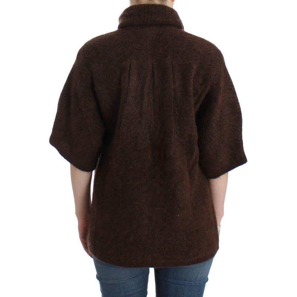 Cavalli Elegant Short Sleeved Brown Cardigan Cavalli