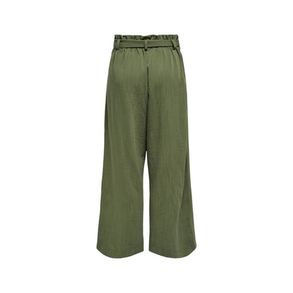 Only Green Viscose Casual Pants Only