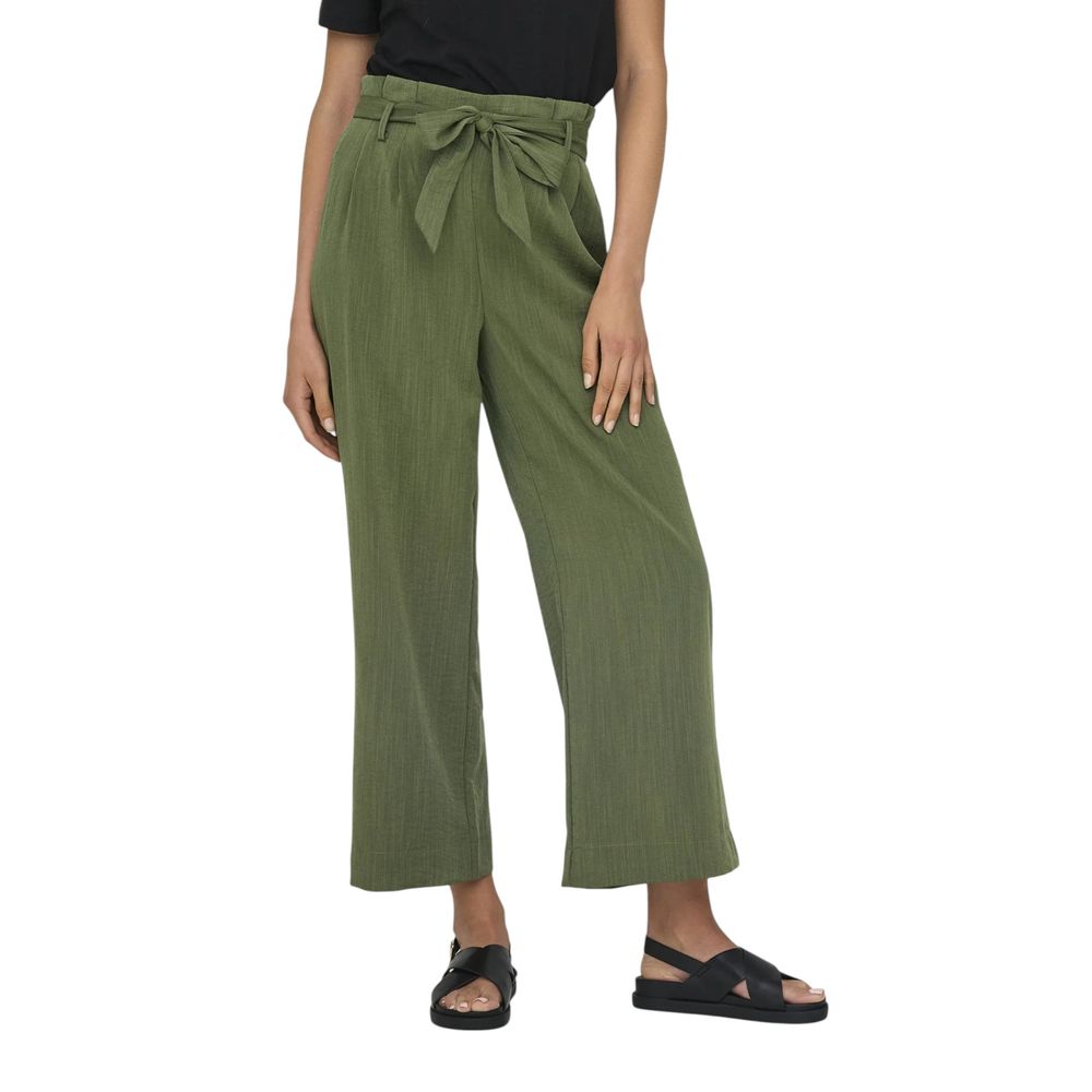 Only Green Viscose Casual Pants Only