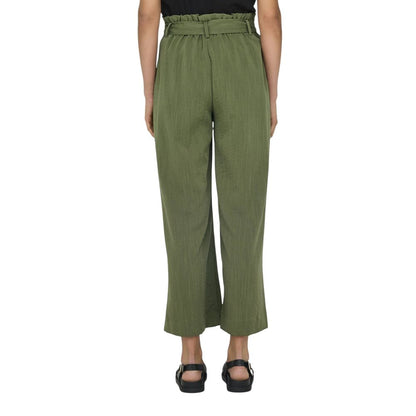 Only Green Viscose Casual Pants Only