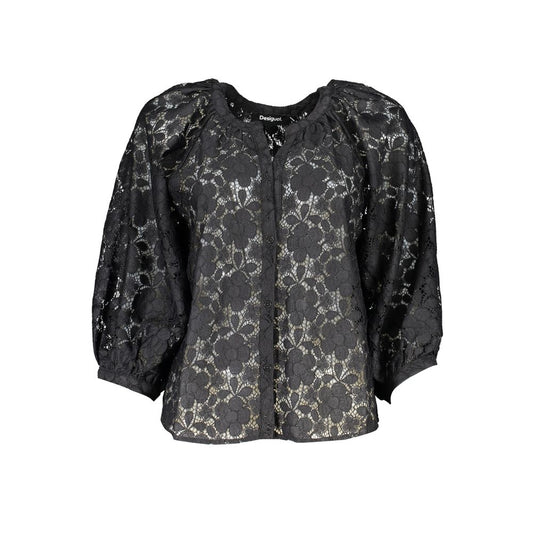 Desigual Black Polyester Pattern Shirt