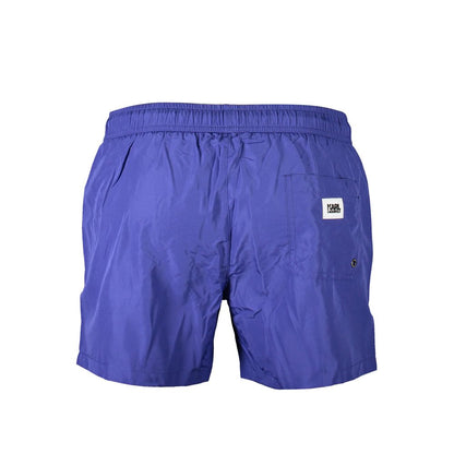Karl Lagerfeld Blu Polyester Men's Swim Boxer