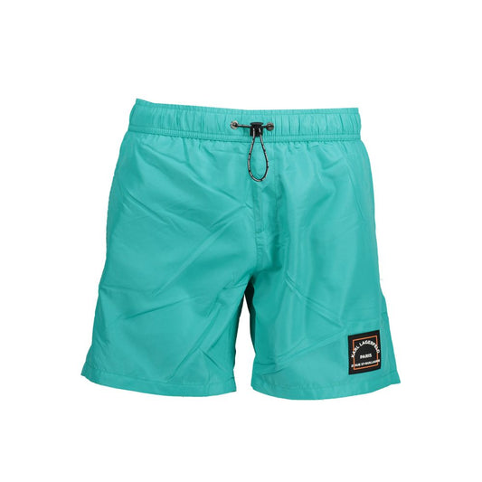 Karl Lagerfeld Verde Polyester Men Swim Boxer