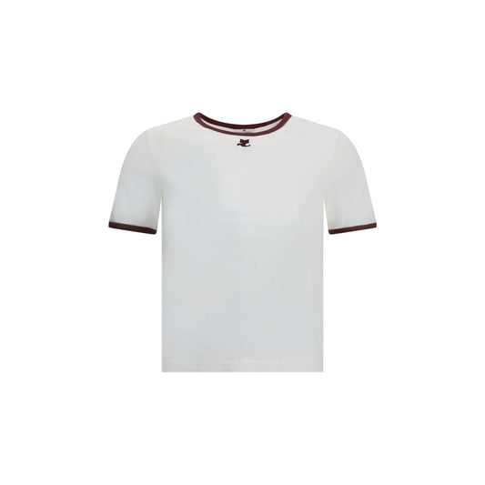 Courrèges White Cotton T-Shirt Courrèges