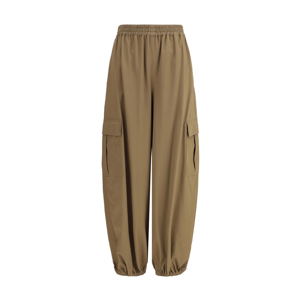 Max Mara Beige Cotton Cargo Pants