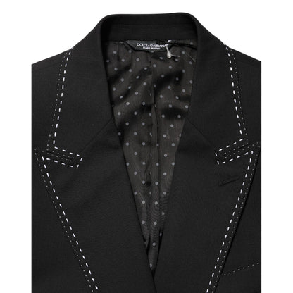 Dolce & Gabbana Black SICILIA 2 Buttons Suit Jacket Blazer