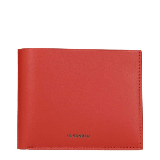 Jil Sander Red Leather Wallet