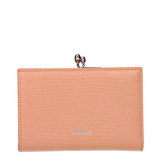 Jil Sander Pink Leather Wallet
