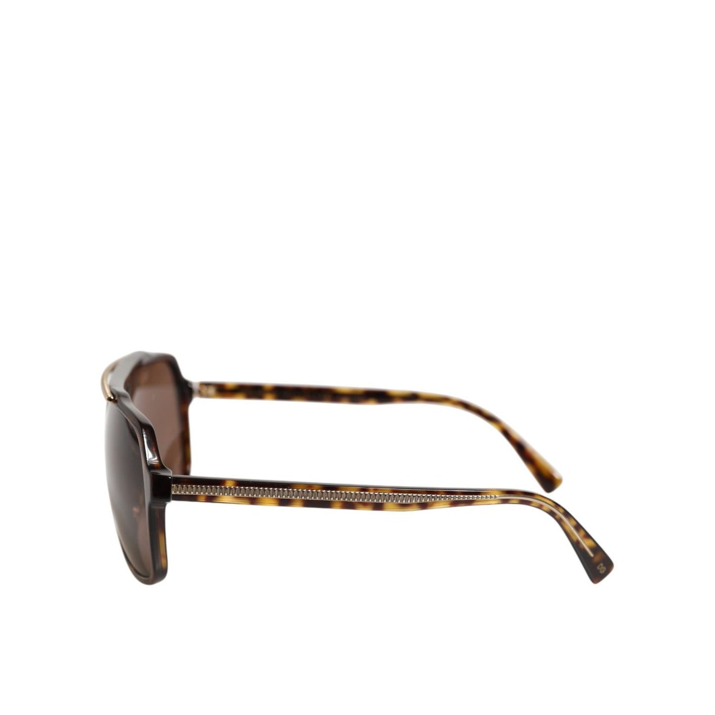 Dolce & Gabbana Dark Brown Tortoise Shell Pilot Frame Sunglasses