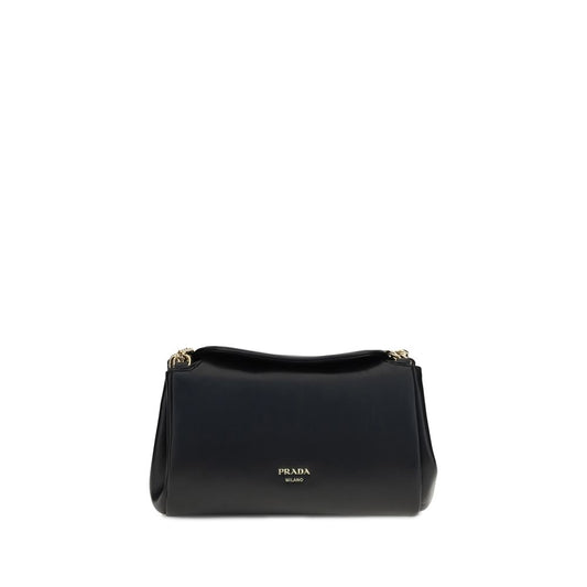 Prada Black Calf Leather Bos Taurus Shoulder Bag 1728,72470364320,Bags,Black,New with tags,Prada,Shoulder Bags - Bags,Women