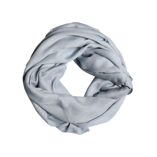 Dolce & Gabbana Light Blue Cashmere Knitted Shawl Scarf