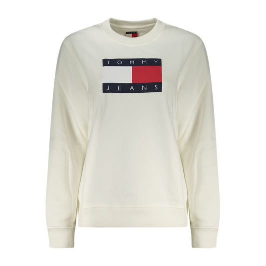 Tommy Hilfiger Bianco Cotton Women Sweatshirt 1728,67403481248,Clothing,M,New with tags,S,Sweaters - Clothing,Sweatshirts - Sweaters - Clothing,Tommy Hilfiger,White,Women