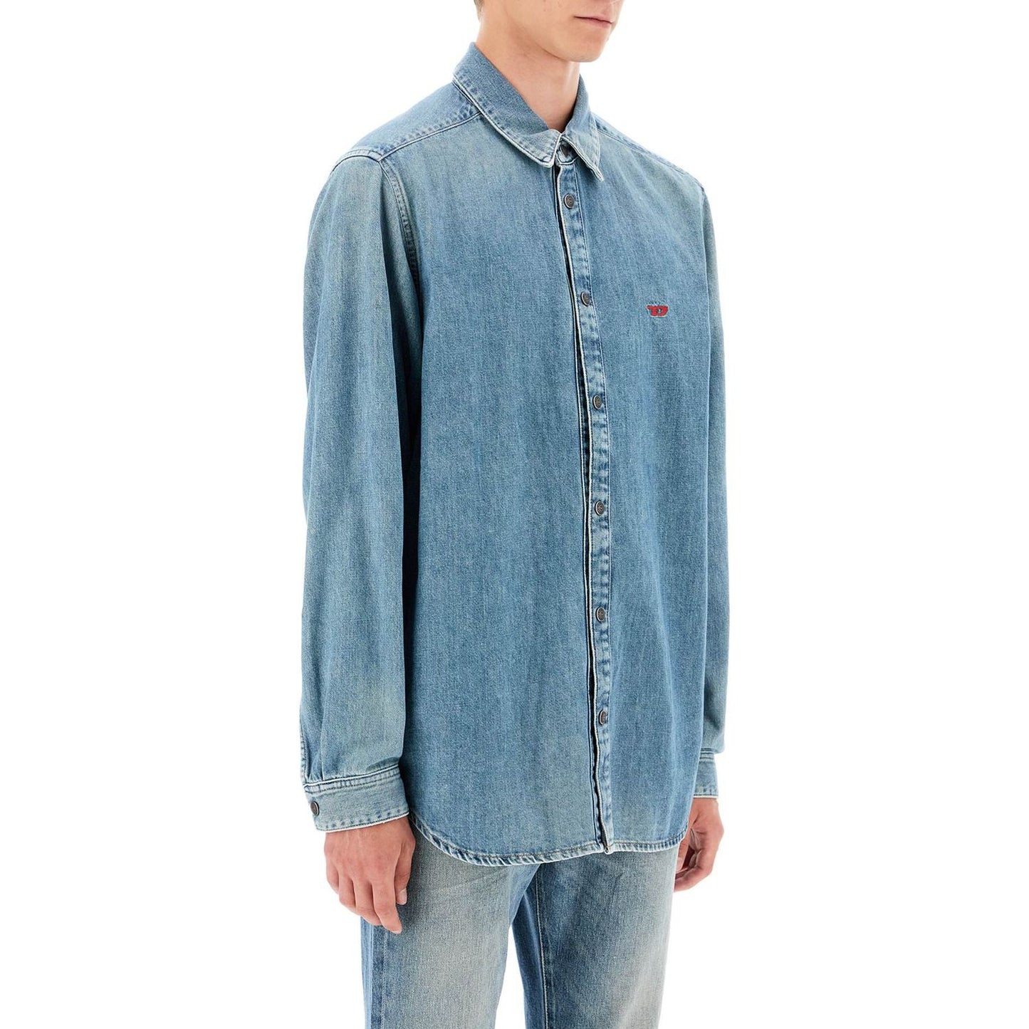 Diesel denim d-simply Shirts Diesel Light Slate Gray